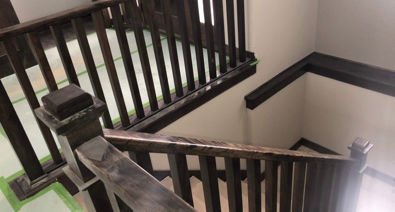 Staircase staining and finishing in Waukesha, WI — Infinity Wood Works